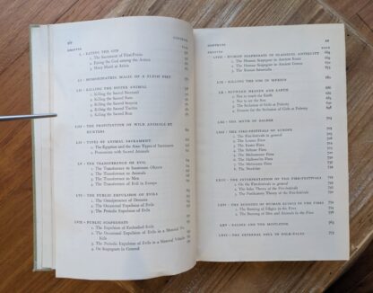 Contents page 6 and 7 of 8 - 1951 The Golden Bough - A Study in Magic and Religion by Sir James Frazer