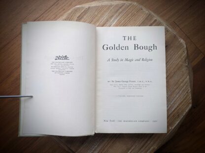 Title page - 1951 The Golden Bough - A Study in Magic and Religion by Sir James Frazer