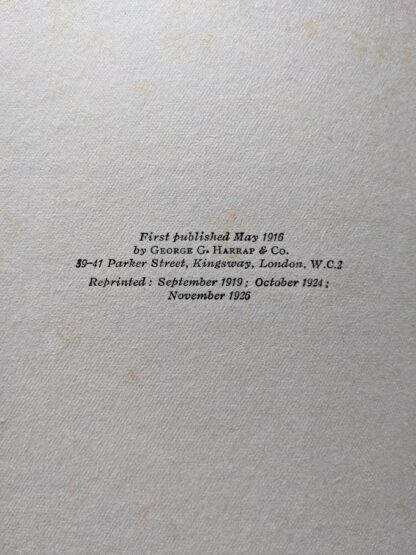 publication info up close - 1926 The Book of Pirates by Henry Gilbert
