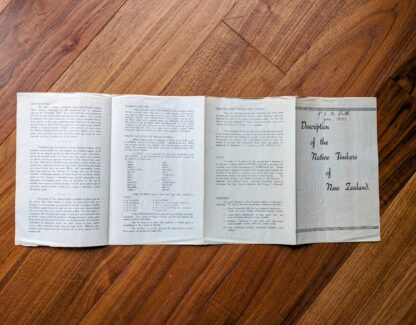 Description of the Native Timbres of New Zealand with pronunciation of Maori names - 1951