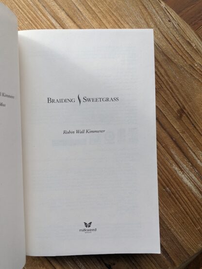 Title Page - Braiding Sweetgrass by Robin Wall Kimmerer - First paperback edition