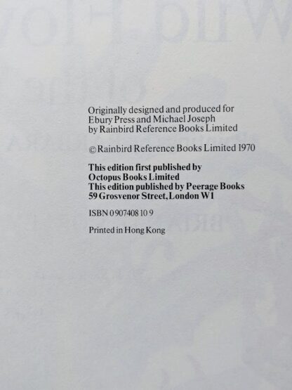 copyright up close - 1970 Wild Flowers of the World - Paintings by Barbara Everard - Published by Peerage Books
