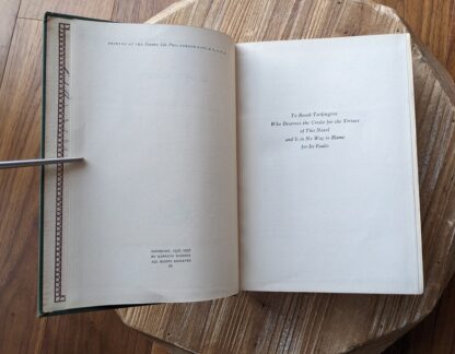 dedication page - 1939 Northwest Passage by Kenneth Roberts