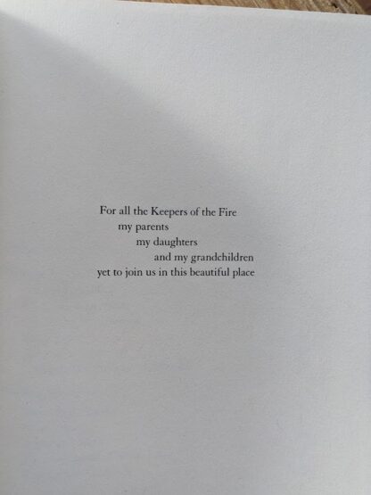 dedication page - Braiding Sweetgrass by Robin Wall Kimmerer - First paperback edition